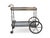 Gray Brass Bar Trolley with Double Glass Shelf, 1960s For Sale - Image 8 of 8