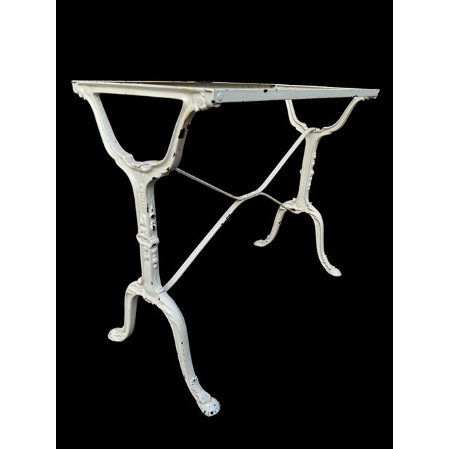 Antique French Cast Iron & Marble Bistro Table, 1900s For Sale - Image 12 of 16