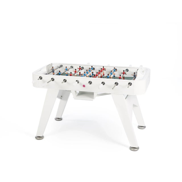 Contemporary RS Barcelona Stainless Steel Foosball Table, White For Sale - Image 3 of 3