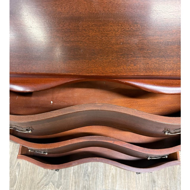 Vintage Chippendale Style Slant Front Fall Front Mahogany Secretary Desk For Sale - Image 16 of 17