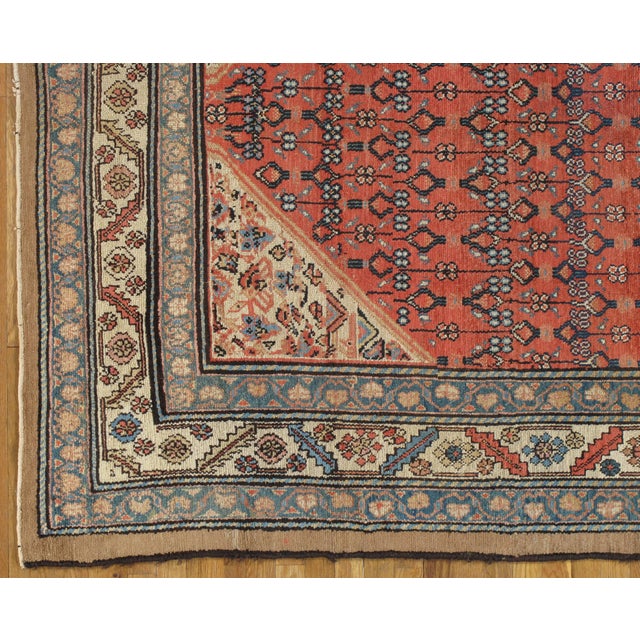 Textile Antique Serab Carpet For Sale - Image 7 of 9