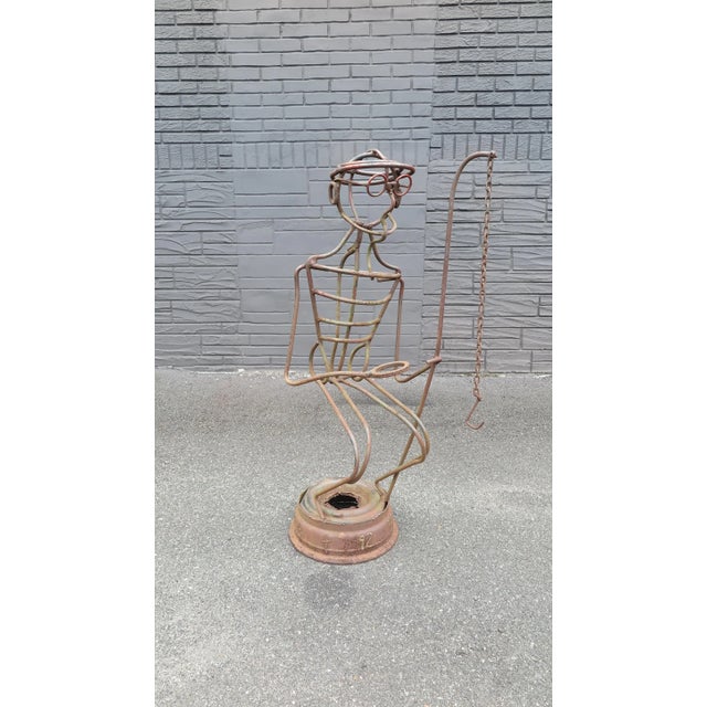 1990s 1990s "Fisherman" Metal Sculpture by A.R. Gately For Sale - Image 5 of 13