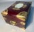 Asian Antique Rosewood Jewelry Box Brass Mounts Shanghai China Silk Brocade Lined For Sale - Image 3 of 9