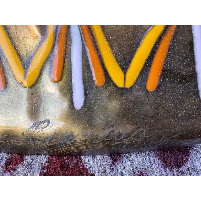 1960s Italian Modern Enameled Sun Sculpture For Sale In Houston - Image 6 of 11