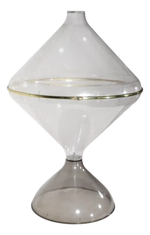 Circa 1970's Space Age Teardrop Lucite Teardrop Terrarium Planter