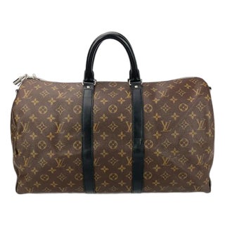 Louis Vuitton Monogram Macassar Keepall Bandoulière 45 For Sale