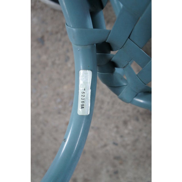 White Mid 20th Century Brown Jordan Mid Century Modern Tubular Tamiami Patio Armchairs Table Set For Sale - Image 8 of 14