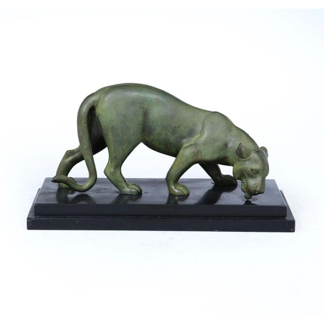French Art Deco Patinated Bronze Panther by Irénée Rochard, 1920s For Sale - Image 16 of 16