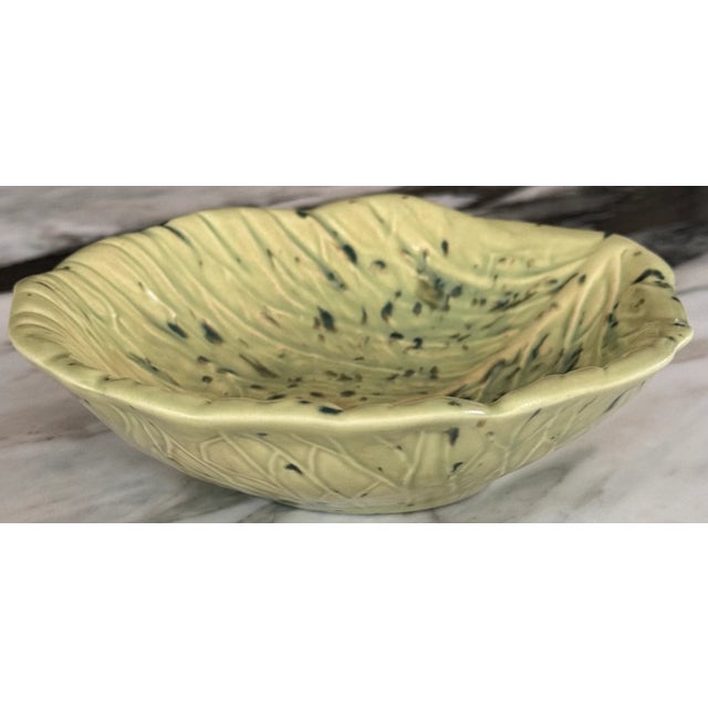 Nothing says "spring" or "harvest" at the table like cabbage wear. Here is a vintage, one-of-a-kind folk art splatter ware...