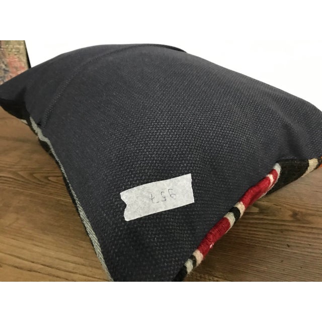 1960s Handmade Traditional Stripe Pillow Case For Sale - Image 4 of 6