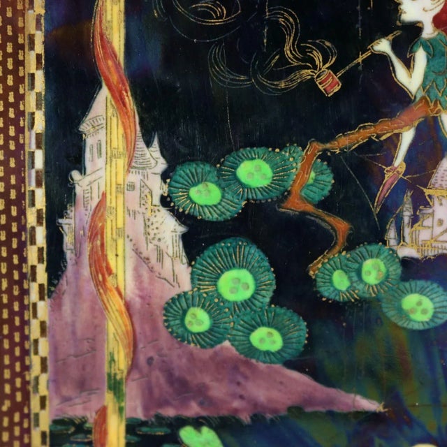 Ceramic Wedgwood Fairyland Lustre 'Elves in a Pine Tree' Plaque For Sale - Image 7 of 10