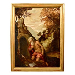 Circle of Jacopo Negretti / Palma Il Giovane, Saint Jerome Palma, 1620, Oil on Canvas, Framed For Sale