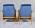 1960s Italian Mid Century Teak Frame Lounge Chairs With New Upholstery - Pair For Sale - Image 5 of 12