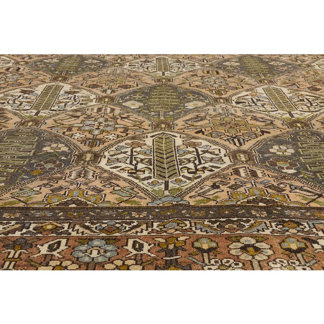 Early 20th Century Antique Persian Bakhtiari Rug, 11'08 X 13'02 For Sale - Image 5 of 10