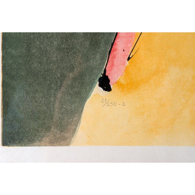 Beautiful lithograph by italian artist Bruno Cassinari from his work "Cavallo". Signed and numbered out of an edition of...