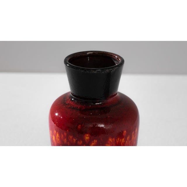 Mid-Century Modern 1960s German "W. Germany" Ceramic Vase For Sale - Image 3 of 5