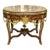 1990s French Style Center Table – Wood Base With Gold Leaf Details For Sale