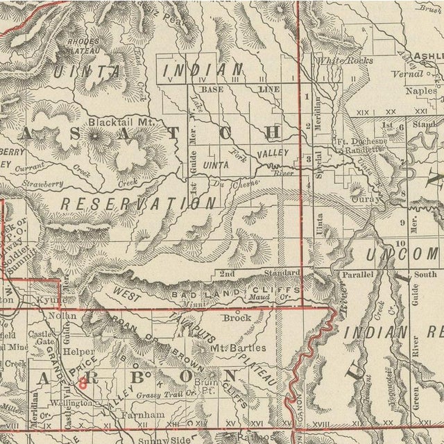 19th Century Antique Map of Utah The Beehive State by Ran McNally, 1899 For Sale - Image 5 of 12