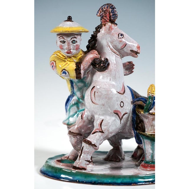 1920s Chinese with Horse Figurine by Susi Singer, 1920 For Sale - Image 5 of 8
