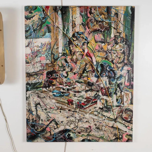 Modern Impressionistic Painting of People at Table. "Tea for Two" by Costain. Oil on canvas.