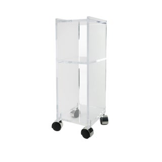 Vintage Lucite Wheeled Shelf For Sale