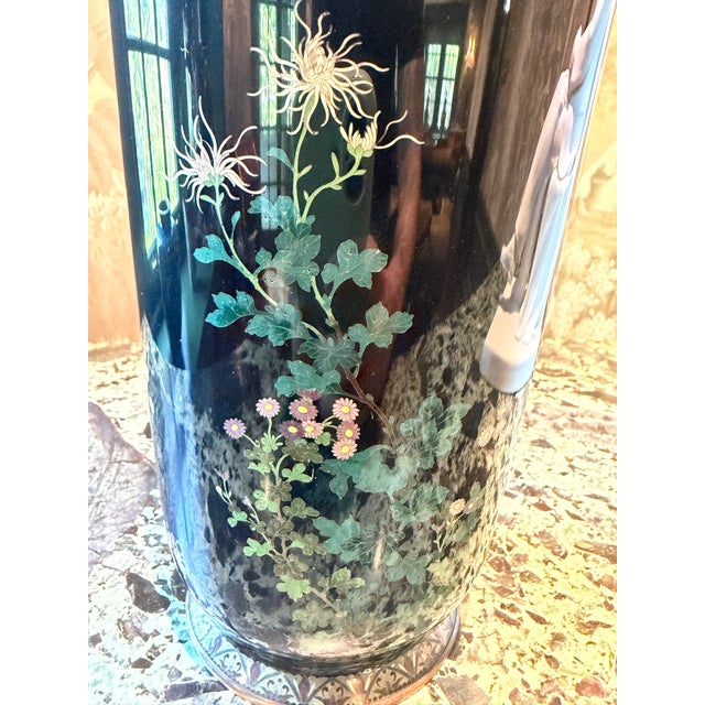 Metal Hayashi Tanigoro Japanese Cloisonne Vase For Sale - Image 7 of 12