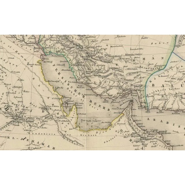Map of Arabia and Asia Minor and Caucasus by Perthes, 1858 For Sale - Image 3 of 10