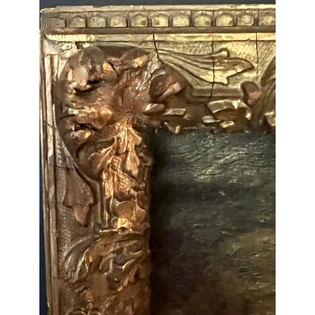 19th Century Evening Landscape with Moon Oil on Canvas Painting by Ralph Albert Blakelock For Sale In Los Angeles - Image 6 of 10