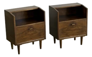 Vintage Rosewood Nightstands - Pair