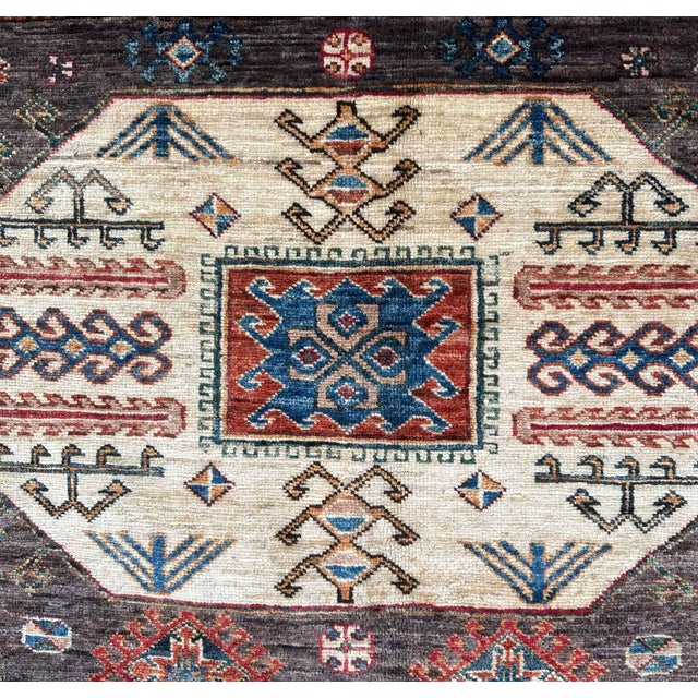 Vintage Caucasian Kazak Wool Rug For Sale - Image 15 of 18