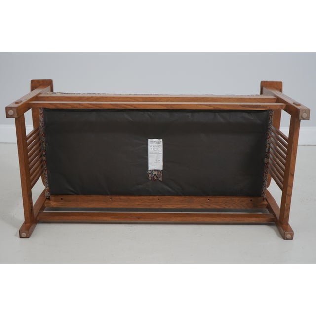 Stickley Mission Oak Spindle Settee Loveseat For Sale - Image 15 of 18