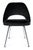 Knoll Saarinen Executive Armless Chairs in Noir Velvet - Set of 6 For Sale - Image 4 of 5