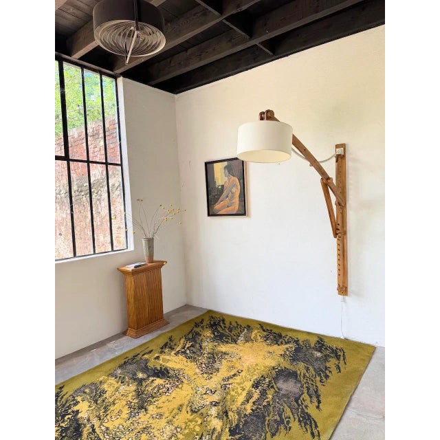 Antique pine mountain furniture-style gallows with its two-part adjustable arm. we love the overall design, rather...