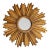 Vintage Gold Sunburst Mirror | Molded Resin Starburst Wall Mirror For Sale