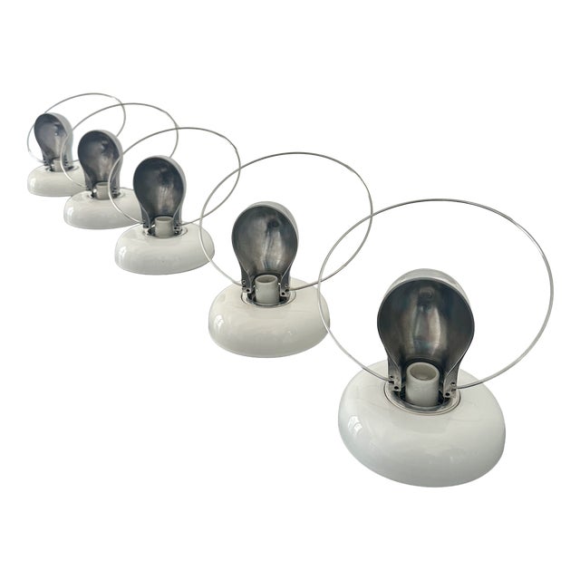 Bisbi Wall Lamps by Achille Castiglioni for Flos, 1987, Set of 5 For Sale
