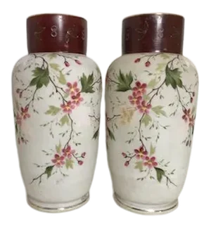 19th Century English Traditional Bristol Vases - a Pair