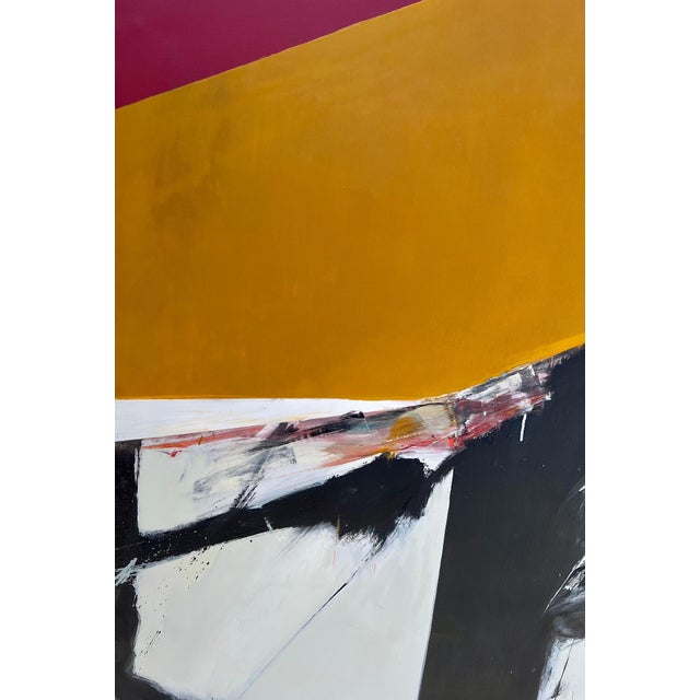 Budd Hopkins, Large Budd Hopkins Modernist Hard Edged Abstract Expressionist Oil Painting 1965 For Sale - Image 13 of 18
