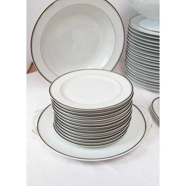 Palmyre Porcelain Dinnerware Set, 1990s, Set of 55 For Sale - Image 13 of 15
