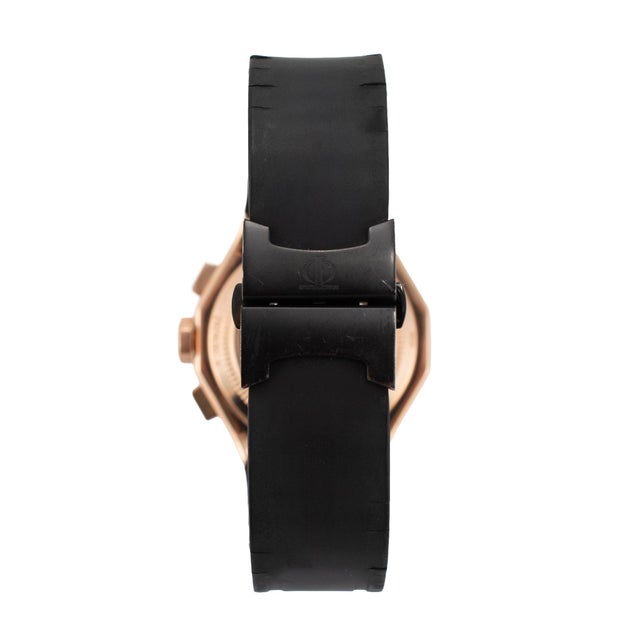 Baume Et Mercier Riviera Chronometer 43mm 65586 18k Rose Gold Automatic Watch For Sale In Houston - Image 6 of 8