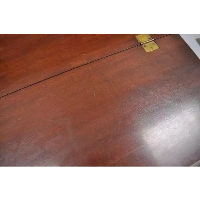 Brown Georgian Chippendale Style Mahogany Block Front Shell Carved Secretary Desk For Sale - Image 8 of 10