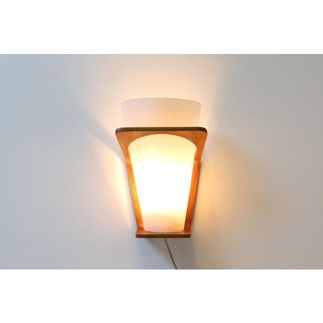 Wall Lamp in Curved Teak and Plywood by Louis Kalff for Philips, 1959 For Sale - Image 11 of 12