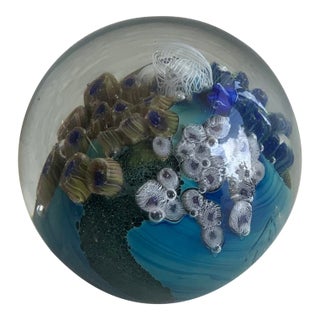 Josh Simpson Art Glass Paperweight “Planet” Series For Sale
