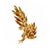 Mid-Century Modern 1950s 18k Gold Ruby and Sapphire Leaf Spray Brooch For Sale - Image 3 of 3