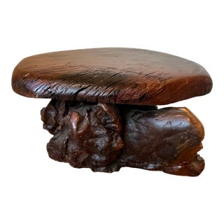 Vintage 1970’s Handmade Burlwood Plinth / Riser For Sale