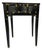 1970s Ebony Lacquered Faux Bamboo Side Table With Gilded Gold Trim For Sale
