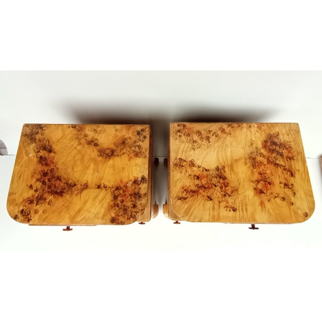 Art Deco Bedside Tables by Jindřich Halabala for Up Závody, 1940s, Set of 2 For Sale - Image 3 of 14