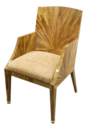 Ron Seff Sunburst Marquetry Armchair