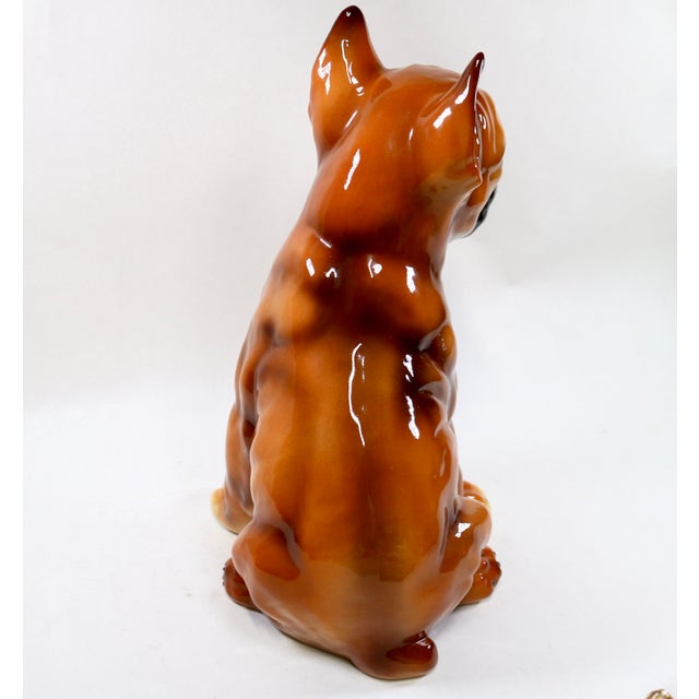 Adorable large made in Italy Boxer puppy dog statue. Beautiful coloring and large size with life like features makes it...