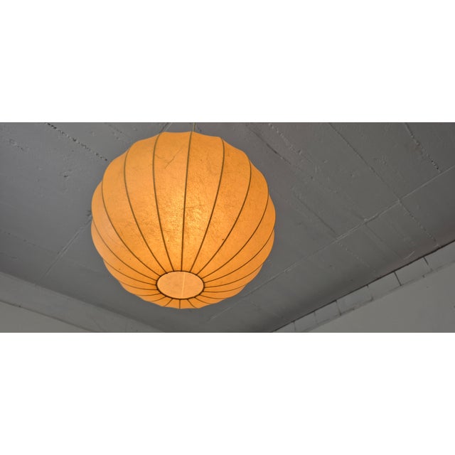 Vintage Cocoon Pendant Lamp, Italy, 1960s For Sale - Image 11 of 15