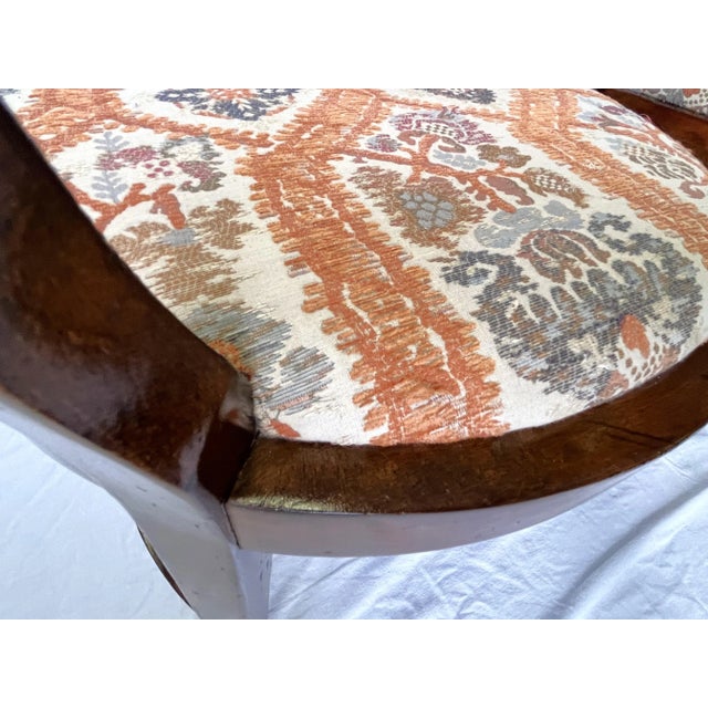 Brown Mid 20th Century Country Ladderback Tub Chairs- a Pair For Sale - Image 8 of 13